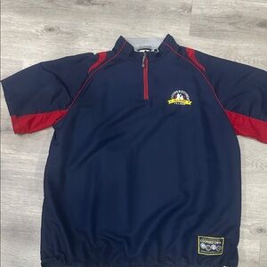 Cooperstown All Star Village Navy and Red Zip Pullover